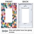 thumbnail image 3 of Yayeee Rocker Switch Wall Plate 3-Gang 6.5"x4.6" Home Decorative Outlet Cover, Dark Colorful Circles, 3 of 6