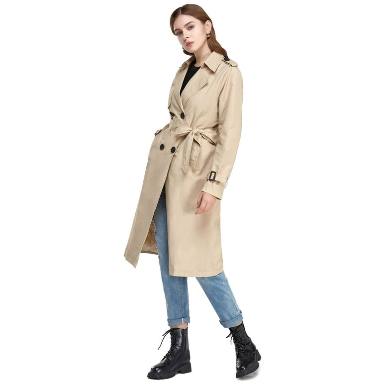 MECALA Women's Double Breasted Trench Coat, Casual Spring MECALA Women's Double Breasted Trench Coat, Casual Spring