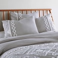 thumbnail image 3 of Levtex Home - Harleson Comforter Set - King Comforter + Two King Pillow Cases - Tufted Chenille Frayed Tribal in grey and white - Comforter (106 x 94in.) and Pillow Case (36 x 20in. ) - Cotton, 3 of 5