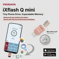 thumbnail image 7 of Piodata Micro SD Card Reader and USB-C Drive for iPhone and Android, Pink iXflash Q Mini Phone Memory, Portable Flash Storage with Auto Backup, MicroSD Slot, and Free App, 7 of 7
