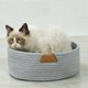 thumbnail image 5 of Cama para mascotas Lavable Algodón Cálido Invierno para Perro Gato Gris Redondo brillar Electrónica, 5 of 5