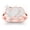 Pink, variant on Sterling Silver Elegant Two Interlocking Heart Shape Moissanite White Gold Ring Women