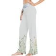 thumbnail image 2 of FREEAMG Women Pajama Pants Lounge Pants Long Stretch Comfy Sleepwear Tropical Leaves Butterflies Flower, 2 of 7