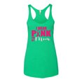 thumbnail image 2 of I Wear Pink for My Mom Survivor Awareness Tri-Blend Racerback Tank Top, Envy, Small, 2 of 3