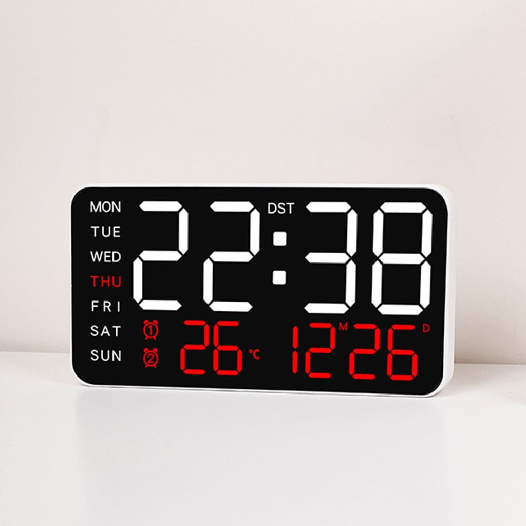 Modern LED Digital Clock With Calendar Week For Living Room Gym Timepieces