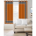 thumbnail image 3 of Blackout Curtains for Bedroom, Orange Room Darkening Window Drapes for Living Room, Black Modern Geometric Abstract Art Aesthetics Thermal Insulated Grommet Curtains, 52x96 inch, 2 Panels, 3 of 9
