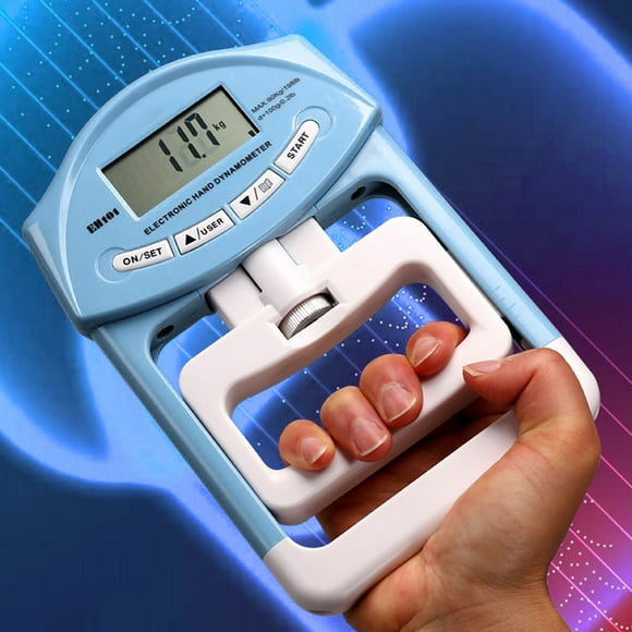 Grip Strength Tester 198lb/90kg, Heavy Duty Grip Strength Tester, Digital Hand Dynamometer with Backlit LCD for Grip Strength Testing and Training, 1 Pcs, 7.71x5.15"(Light blue)