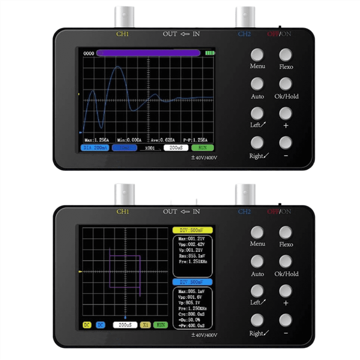 Digital Oscilloscope Dual-Channel 50M Sampling Rate 10M Analogue Bandwidth 6A Current Waveform Measurement B
