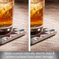 thumbnail image 3 of Thirstystone Barn Quilt 4-Pack Stone Tumbled Tile Coasters, 3 of 7