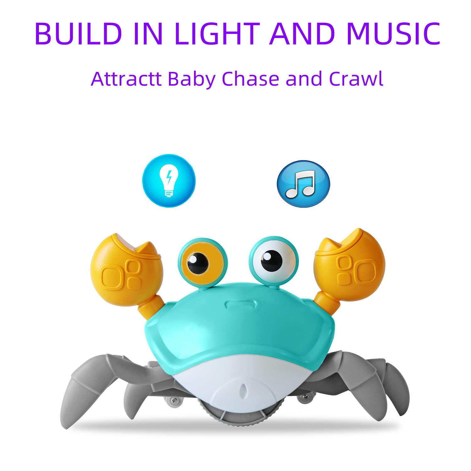 Crawling Crab Baby Toy with Music and LED Light for Kid Interactive  Learning Toy, 1 unit - Fred Meyer