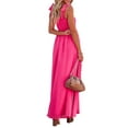thumbnail image 5 of Liacowi Smocked Maxi Dress for Women Plus Size Tie Shoulder Strap Side Slit Long Dress Swiss Dot Chiffon A Line Summer Beach Flowy Sundress, 5 of 6