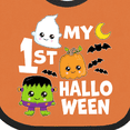 thumbnail image 4 of Inktastic My 1st Halloween with Ghost Monster and Pumpkin Boys or Girls Baby Bib, 4 of 4
