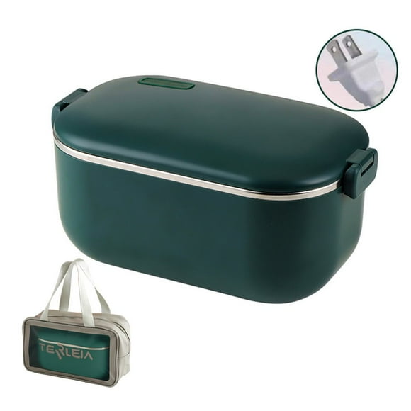 Electric Lunch Box Food Heater Portable Leak Proof Stainless Steel Container Heating Box With Bag For Car/Home Use