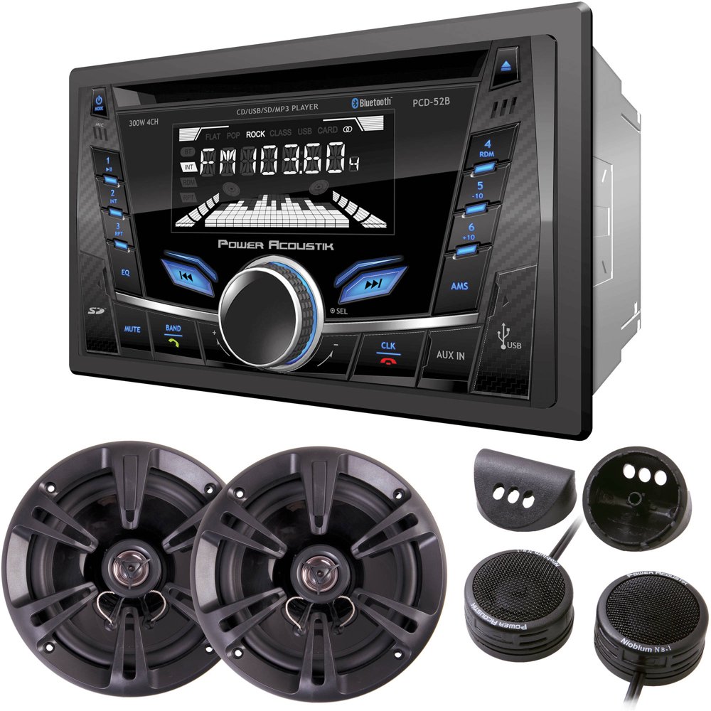 Power Acoustik CDB2652T 2DIN CD/MP3 Car Stereo with USB/SD and