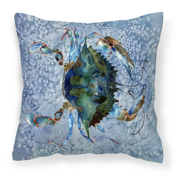 Caroline's Treasures 8151PW1414 Crab Fabric Decorative Pillow, 14Hx14W, multicolor