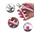 thumbnail image 3 of Cortauñas profesional para perros - Dispositivo de protección - Cierre de seguridad y lima de uñas - Apto para razas de perros medianas y grandes - Rosa, 3 of 5
