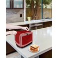 thumbnail image 3 of Dark Red Greek Key Toaster Cover 4 Slice, Large Kitchen Appliance Covers, Geometric Greece Ancient Farmhouse Geo Toaster Oven Cover with Loop, Bread Machine Cover Polyester Dust Cover Protection, 3 of 4