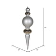 thumbnail image 2 of Vickerman 62" Silver Finial Ornament with Shiny, Matte, and Glitter Finishes, 2 of 3