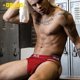 thumbnail image 4 of Ropa interior de cintura baja para hombre Orlvs, tanga sexy en forma de U, de algodón de color sólido, transpirable, calzoncillos huecos con doble ding-dong, 4 of 4
