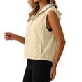 thumbnail image 4 of Ankola Women's Casual Zip Up Cargo Vest Lightweight Sleeveless Blazer Vest Jacket Tops Trendy Outwear, 4 of 7