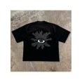 thumbnail image 1 of Retro Street Men's Casual Loose Cotton Big Eye Bubble Print Short Sleeve Couple T-shirt Summer Breathable Short Sleeve Tops, 1 of 6