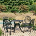 thumbnail image 1 of vidaXL 5 Piece Bistro Set Cast Aluminium Black, 1 of 5