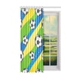 thumbnail image 2 of MKHERT Colorful Football and Flag Window Curtain Living Room,Bedroom Window Drapes 52x84 inch, 2 of 3