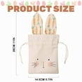 thumbnail image 3 of Return Pallets! Bunny Gift Bag Bunny Birthday Decoration for Easter Kids Party Baby Shower Linen Sweet Candy Beige Drawstring Bags Garden Tea Party Favors Decorations Supplies, 3 of 7