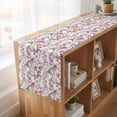 thumbnail image 6 of Table Runners 72 Inches Long Dress Scarves, Pink Beige Flowers Farmhouse Kitchen/Dining Table Runner, Coffee Tablerunners, Spring Floral Elegant Pastoral Botanical 18x72 Inch, 6 of 9