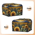 thumbnail image 3 of Uemuo Starry Sky Moon Sunflower Print Toaster Cover 4 Slice, Small Kitchen Appliance Covers, Toaster Oven Cover with Loop, Bread Machine Cover Dust Cover Protection, 3 of 7