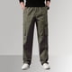 thumbnail image 4 of Pantalones holgados de algodón de talla grande para hombre, de color liso y cintura elástica, versátiles para el día a día y el trabajo., 4 of 8