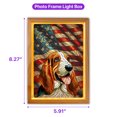 thumbnail image 5 of Patriotic Basset Hound Stained Glass Portrait American Flag Acrylic Plaque with Wood Photo Frame Box Bassets Dog Breed Lovers Gifts Idea Light Box - 01010, 5 of 5