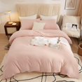 thumbnail image 1 of Housse de Couette Rose Taille Simple Ensemble de Housses de Couette Douce Respirante Lavée, 1 of 9