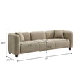 thumbnail image 4 of Christopher Knight Home 87" Modern Upholstered Sofa, Oversized 3-Seater Couch with Pillows, Wood Legs, Nomad, 4 of 7