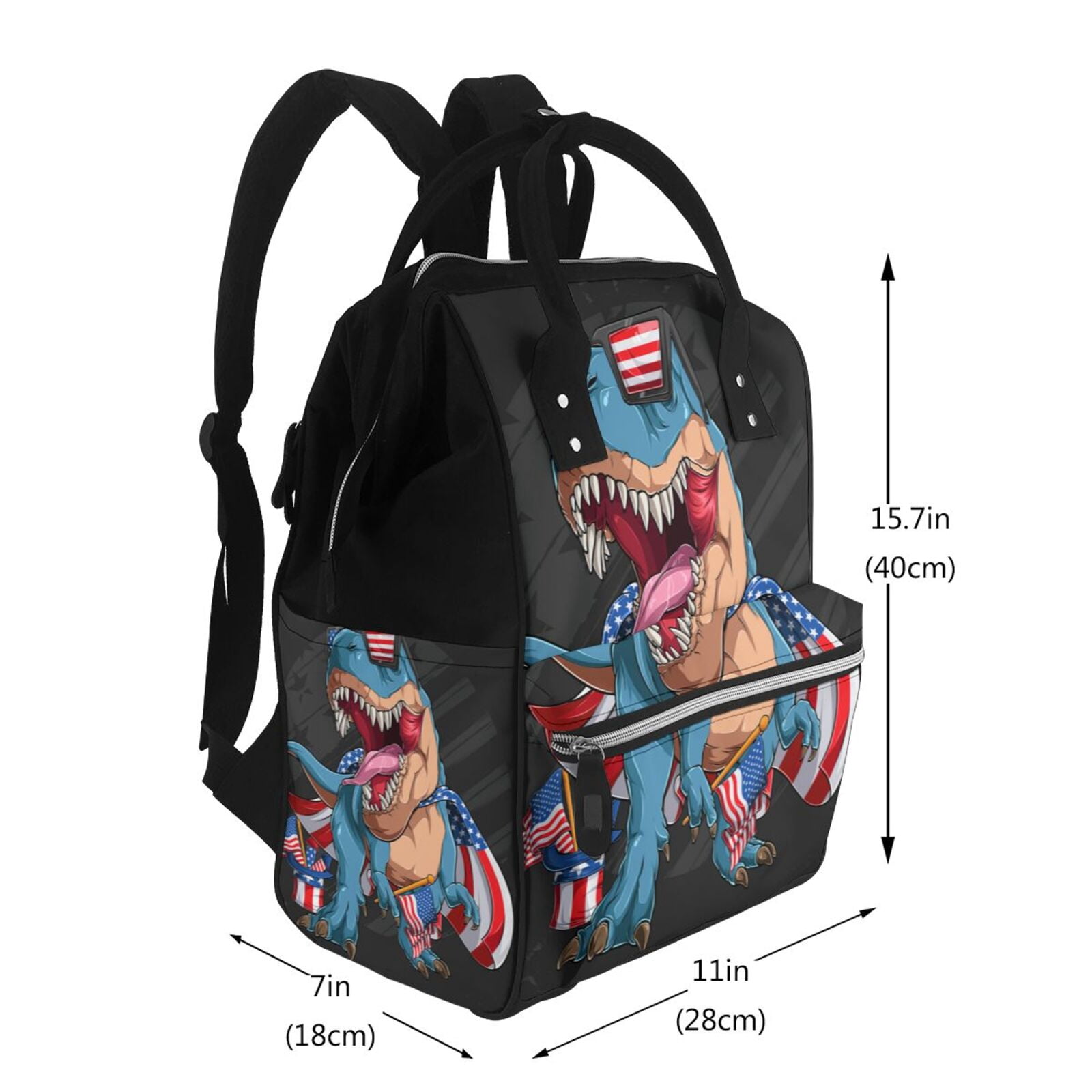 Defioc Blue Dinosaur for Baby Diaper Bag Backpack - Baby Bag for Boys & Girls - Diaper Backpack - Large Travel Diaper Bags- Baby Registry Search & Shower Gifts