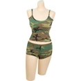 thumbnail image 2 of Rothco 2249 Women Woodland Bottom Camo Camp Booty Shorts & Tank Top - Extra Small, 2 of 2