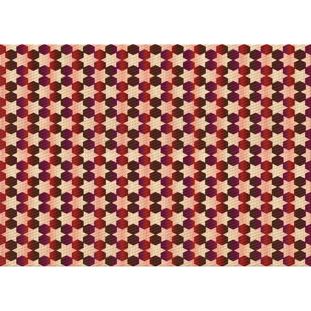 Ahgly Company Tapis Rectangulaire Lavable en Machine Intérieur Transitionnel Rouge Canneberge, 6 Pieds x 9 Pieds