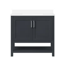 Ove Decors Vegas 36 W x 34.5 H x 19" D Freestanding Bathroom Vanity with Sink, Dark Charcoal