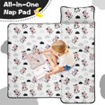 thumbnail image 4 of Cow and Cloud White Pattern Teens Toddler Nap Mat with Pillow, Sleeping Mat Bag for Preschool Daycare 59"x22", 4 of 6
