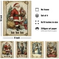 thumbnail image 2 of Hieng Vintage Christmas Wall Decor,Trendy Christmas Retro Posters for Room, Santa Snowman Deer Nutcracker Xmas Wall Art Prints for Living Room Kitchen Bedroom Office Set of 4 Unframed, 2 of 6