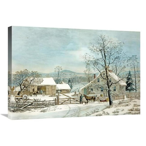 Global Gallery New England Winter Scene Art Print - GH Durie