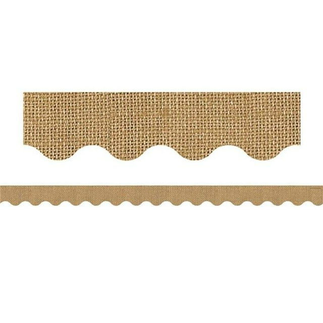 Burlap Scalloped Rolled Border - Pack of 3