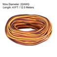 thumbnail image 2 of Cable de extensión de servo de 3 pines de 41 pies/12.5 metros 28AWG para modelos de hobby JR Futaba, 30 núcleos marrón/rojo/naranja, 2 of 3