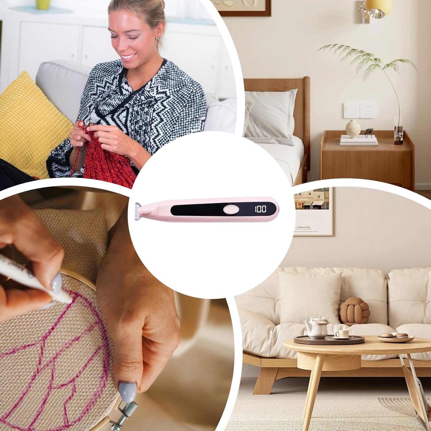 Electric Seam Ripper | Stitches Eraser for Embroidery | USB Rechargeable Embroidery Remover Tool for Quilting, Sewing & Fabric Safety, Powerful Stitches Remover Tool