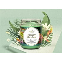 Ampliscent 13oz Flowery Garden Odor Eliminator Candle – Hand-Poured Soy Blend, Long-Lasting Jar for Fresh Home, Smoke, Pets & Kitchen Smells
