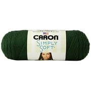 Angle View: Caron Simply Soft Solids Yarn (4) Medium Gauge 100% Acrylic - 6 oz - Dark Sage - Machine Wash & Dry