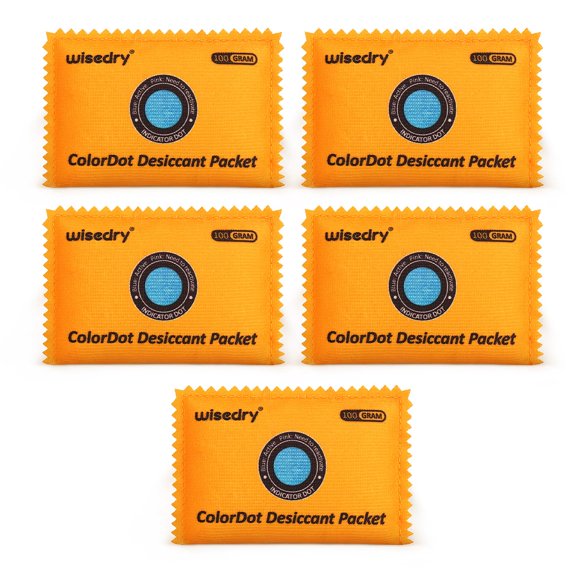 Paquetes desecantes Wisedry de 100 g [5 paquetes] reutilizables para almacenamiento