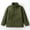 Army Green, variant on Zecgelong Children's Fleece Jacket Solid Color Stand Up Collar Zipper Shirt For Autumn And Winter Children's School Warm