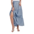 thumbnail image 3 of Valcatch Maxi Skirts for Women Elastic High Waist A-Line Skirt Beach Skirt, 3 of 6