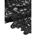 thumbnail image 5 of Floral Lace Shrugs for Women's Evening 3/4 Sleeves Formal Elegant Bolero Cardigan XL Black, 5 of 6